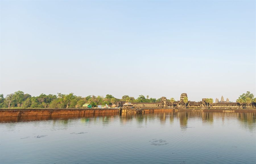 Angkor Wat reflected in its pond